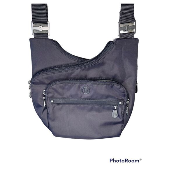 NWOT BG by Baggallini Charlotte Women's Gray Adjustable Cross-Over Crossbody Bag - Picture 1 of 6